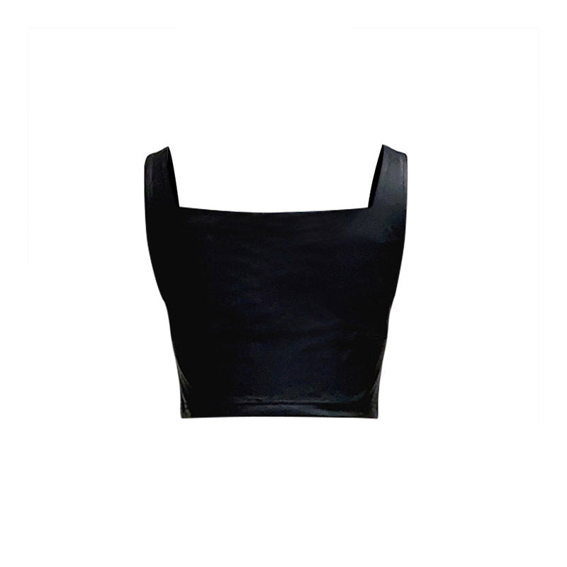 Leather-Look V-Neck Top – Bold. Sexy. Limitless.